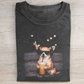 Earphone Chihuahua Dog Drinking Iced Coffee T-shirt