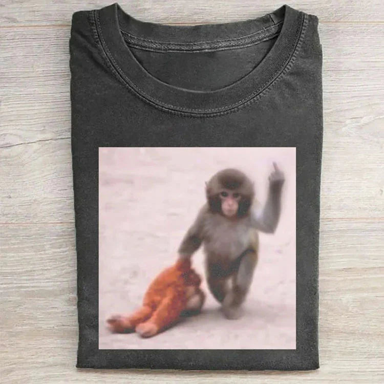 Punch-kun Monkey Meme Colorful T-shirts
