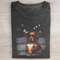 Earphone Dachshund Dog Drinking Iced Coffee T-shirt