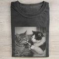 Vintage Funny Cat Pattern T-shirt