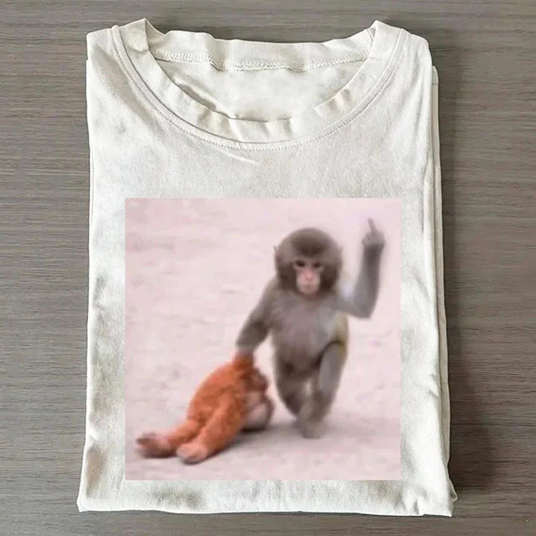 Punch-kun Monkey Meme Colorful T-shirts