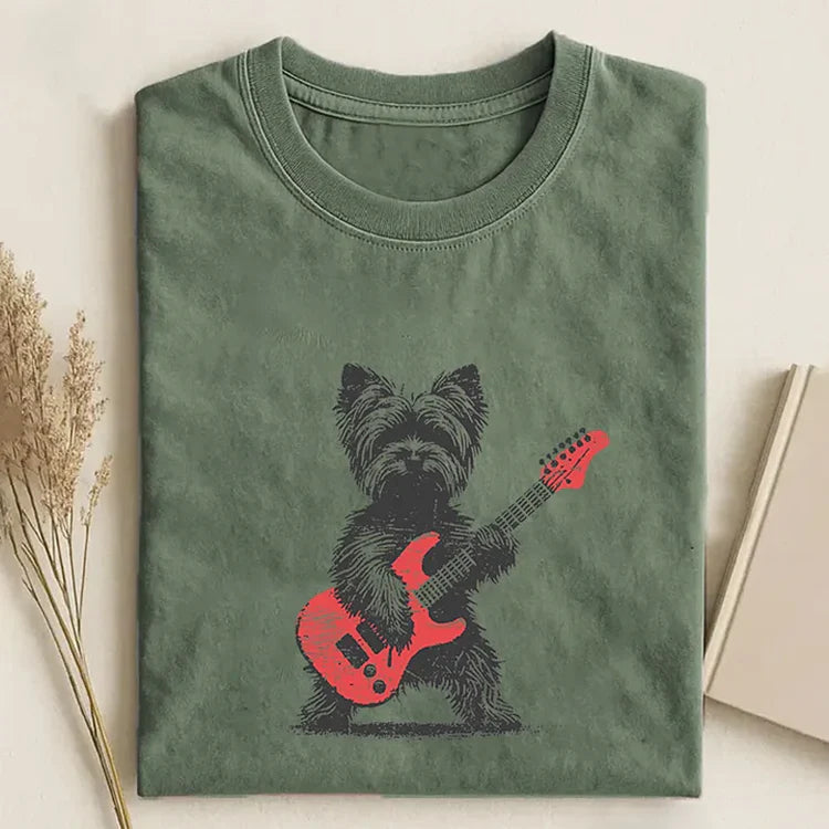Vintage Yorkie Dog Rock T-shirt