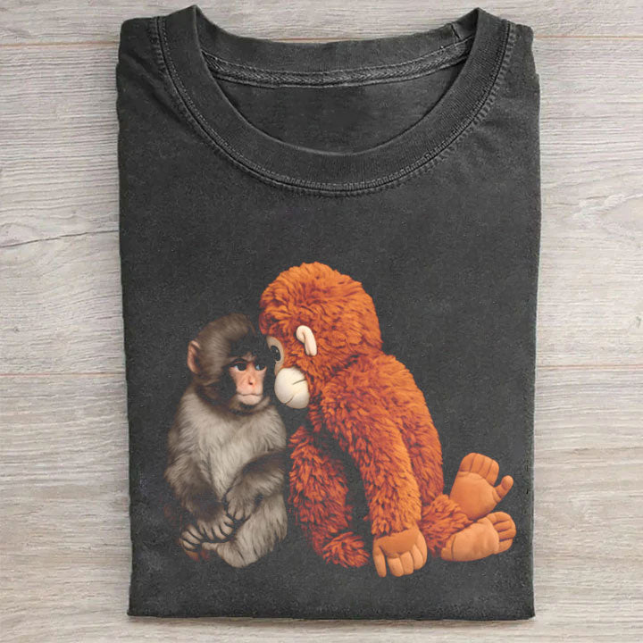 Punch-kun Monkey Doll Meme Printed Tee