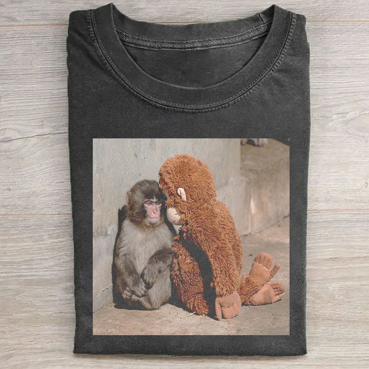 Punch-kun Monkey Meme Printed Tee