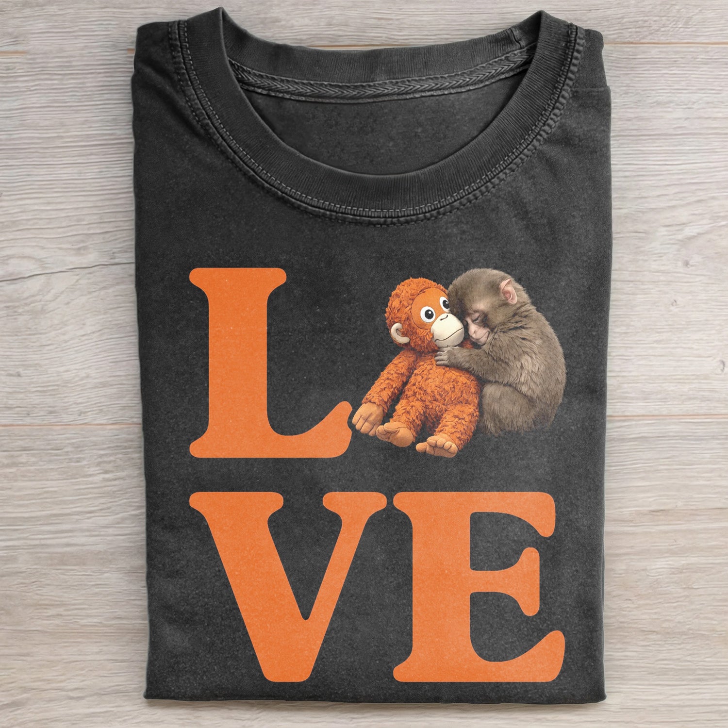 Punch Monkey Love Meme Graphic T-shirt