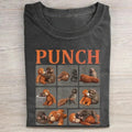 Punch Monkey 9-grid Layout Graphic T-shirt