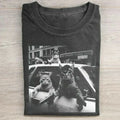 Retro Fighting Cat Meme Graphic T-shirt