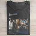 Sunglasses Cat Driving Graphics T-shirt