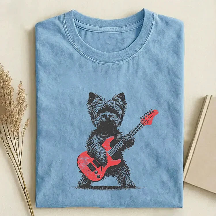Vintage Yorkie Dog Rock T-shirt