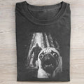 Funny Pug Dog Bigfoot Selfie T-shirt